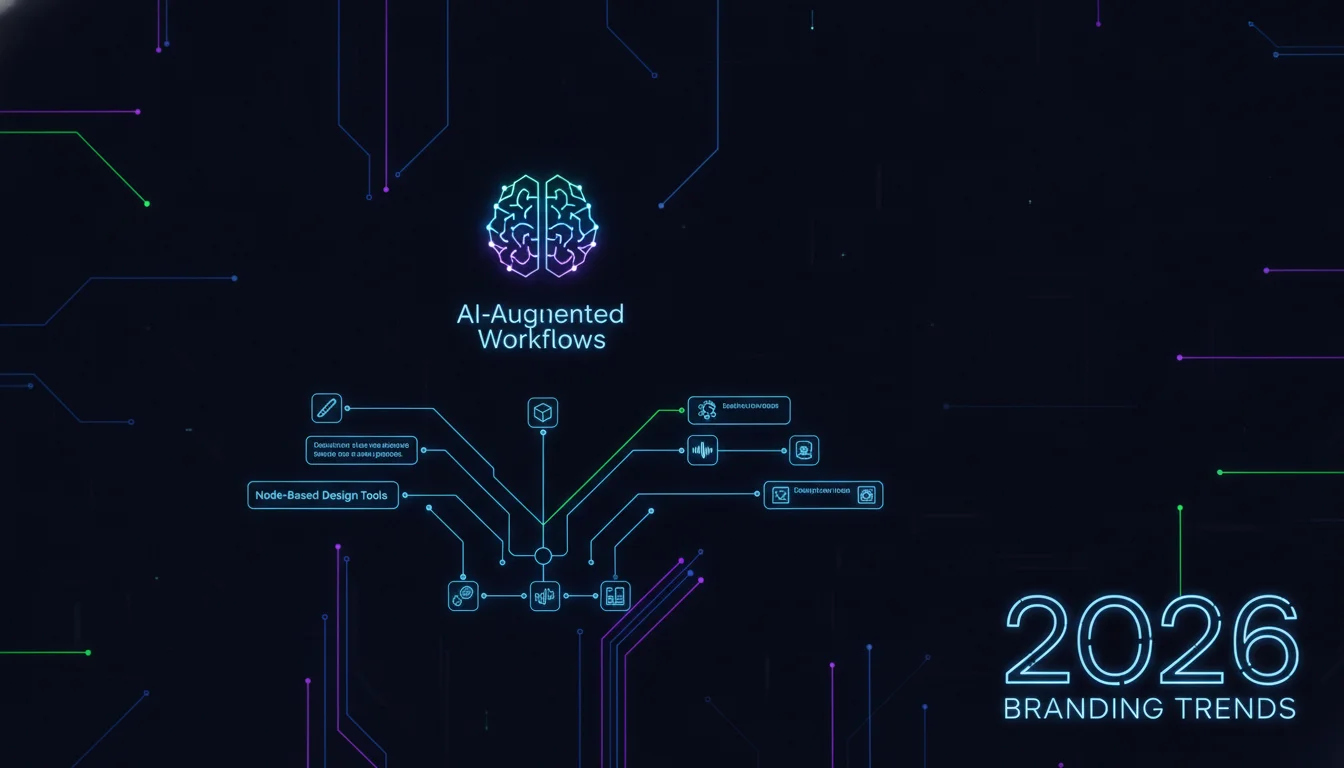 Concept illustration for AI-Augmented Workflows and Node-Based Design Tools