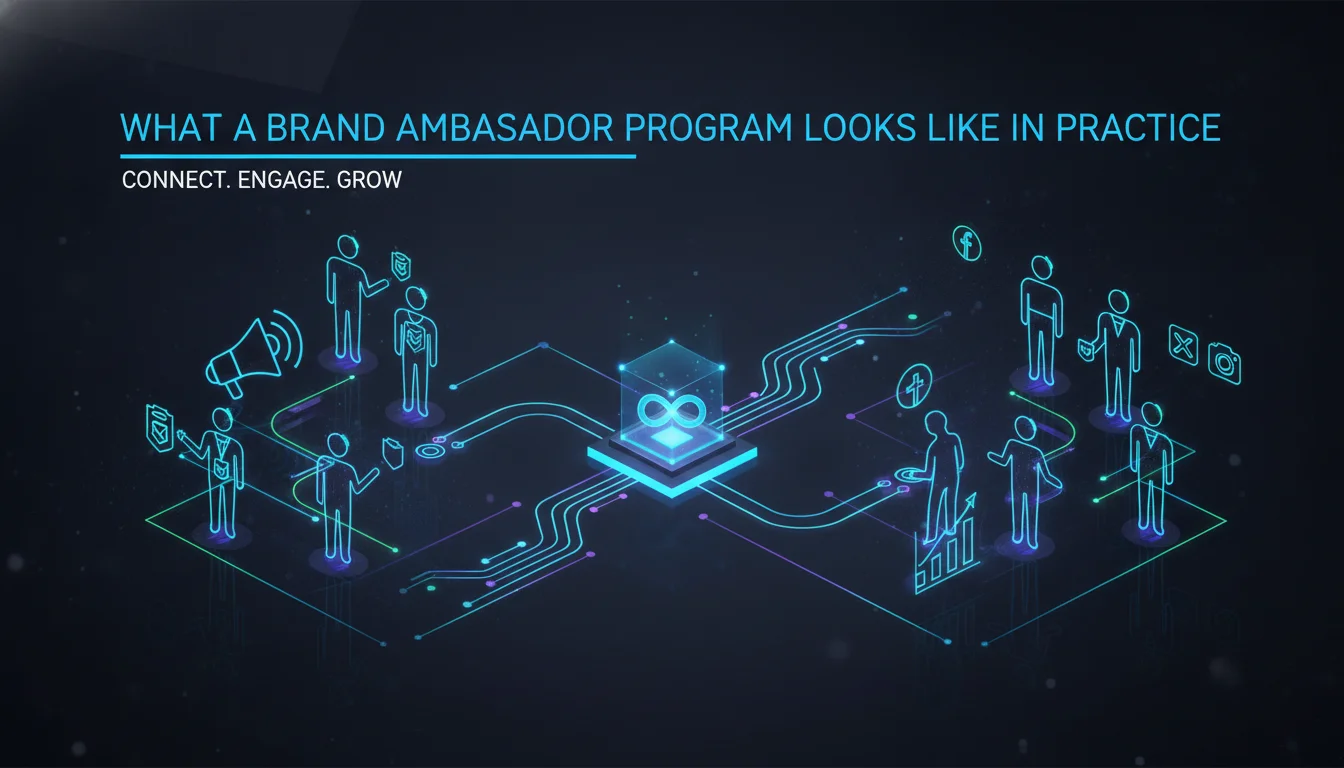 Visual guide to What a Brand Ambassador Program Looks Like in Practice