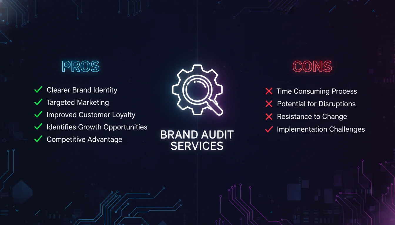 Visual guide to Pros and Cons of Brand Audit Services