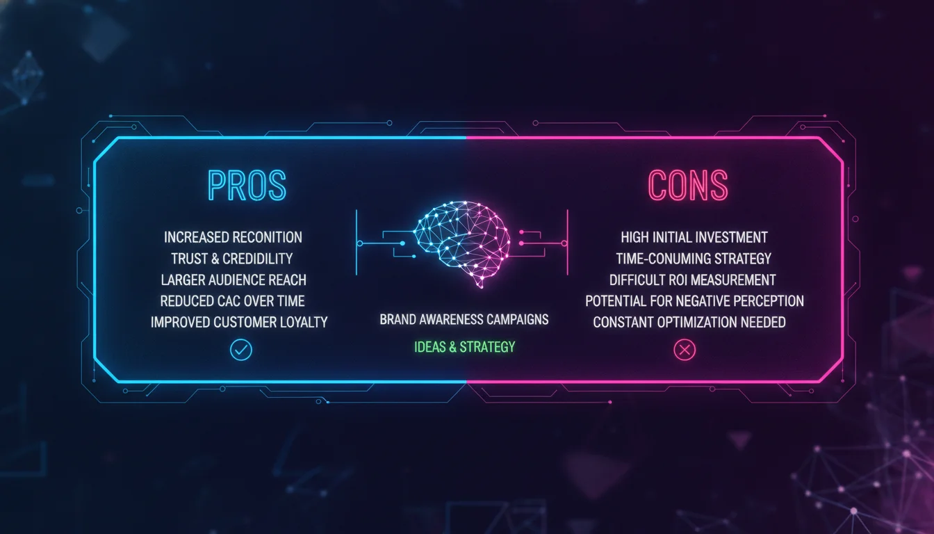 Illustration of Pros and Cons of Running Brand Awareness Campaigns