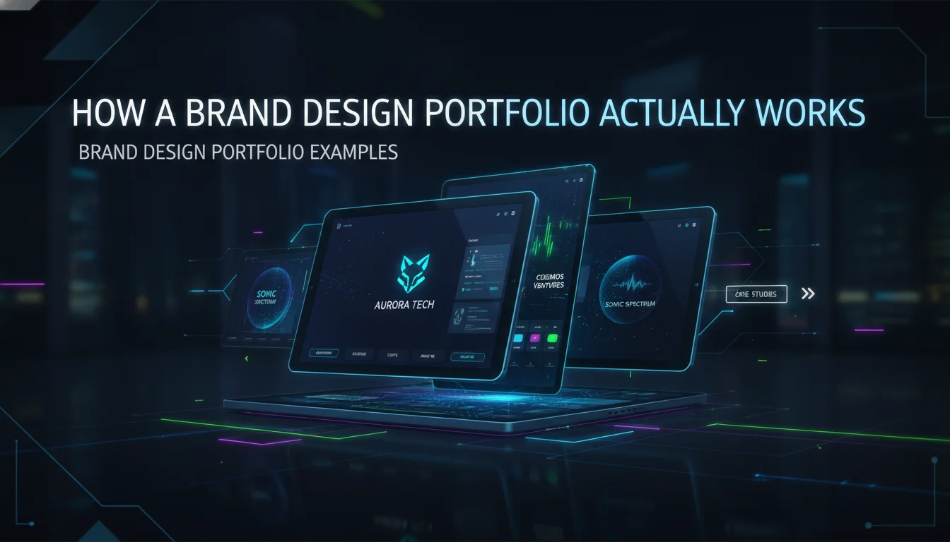 How a Brand Design Portfolio Actually Works — illustrated overview