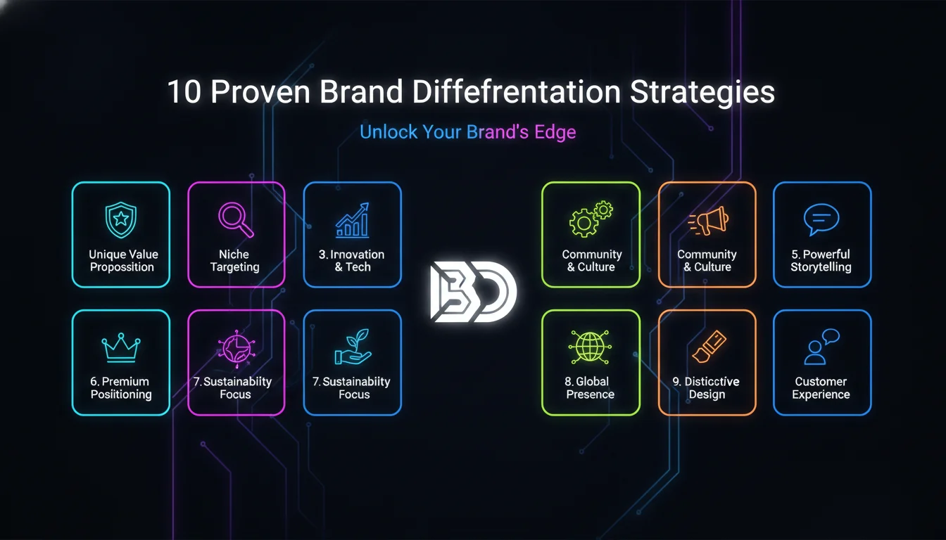 Visual guide to 10 Proven Brand Differentiation Strategies