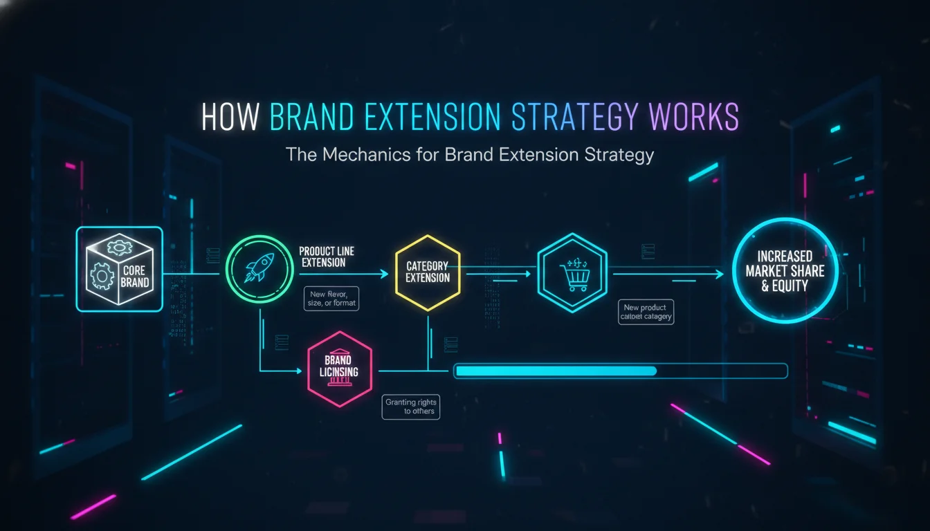 Concept illustration for How Brand Extension Strategy Works: The Mechanics