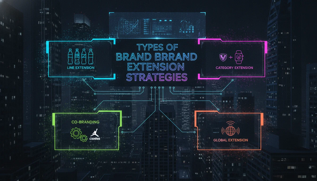 Types of Brand Extension Strategies — illustrated overview