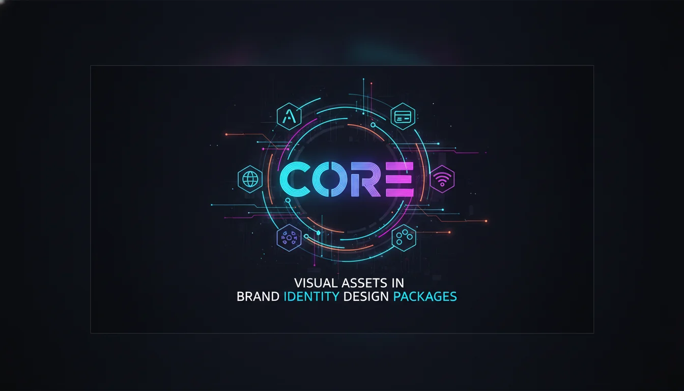 Core Visual Assets in Brand Identity Design Packages — illustrated overview