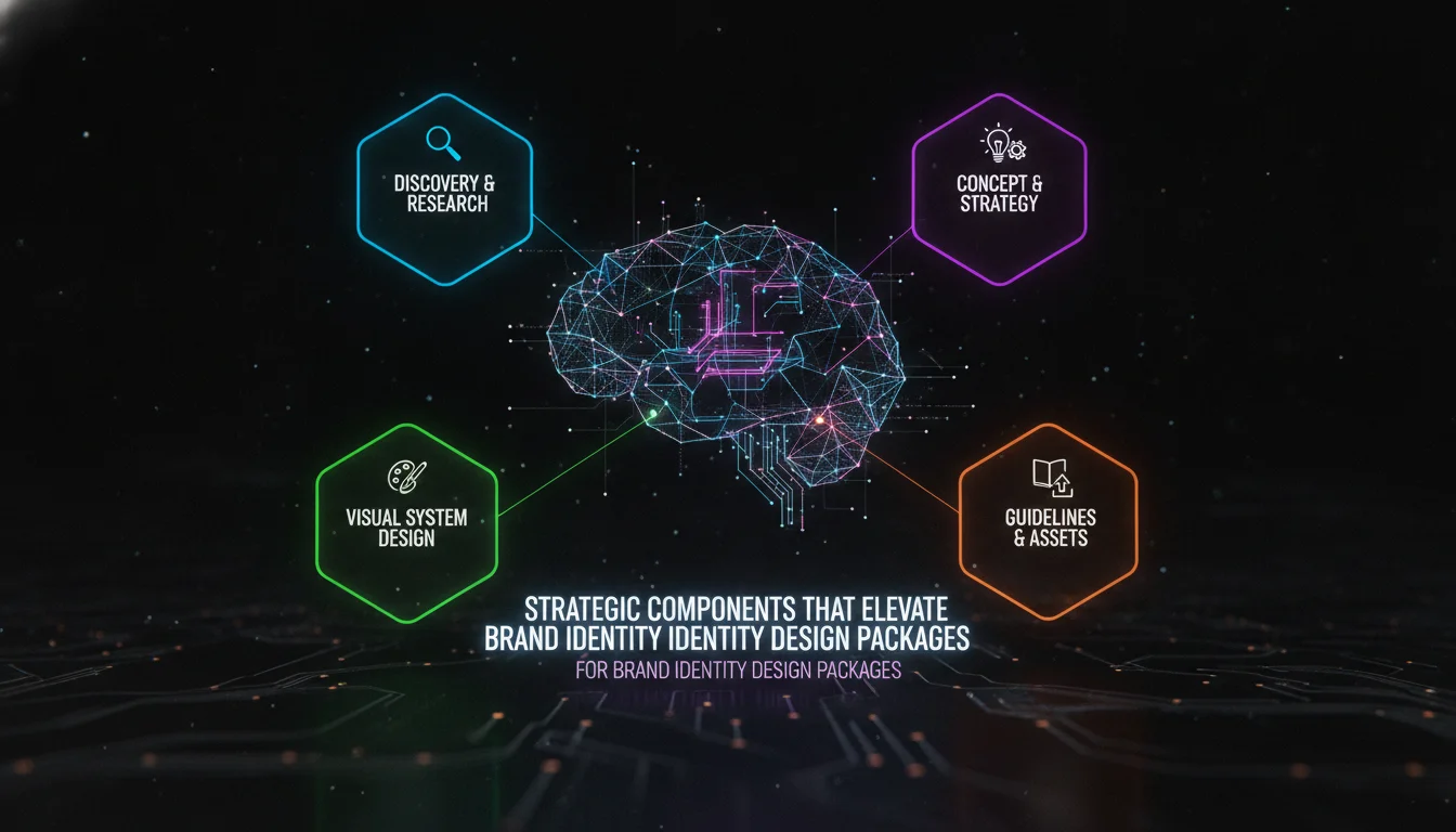 Visual guide to Strategic Components That Elevate Brand Identity Design Packages