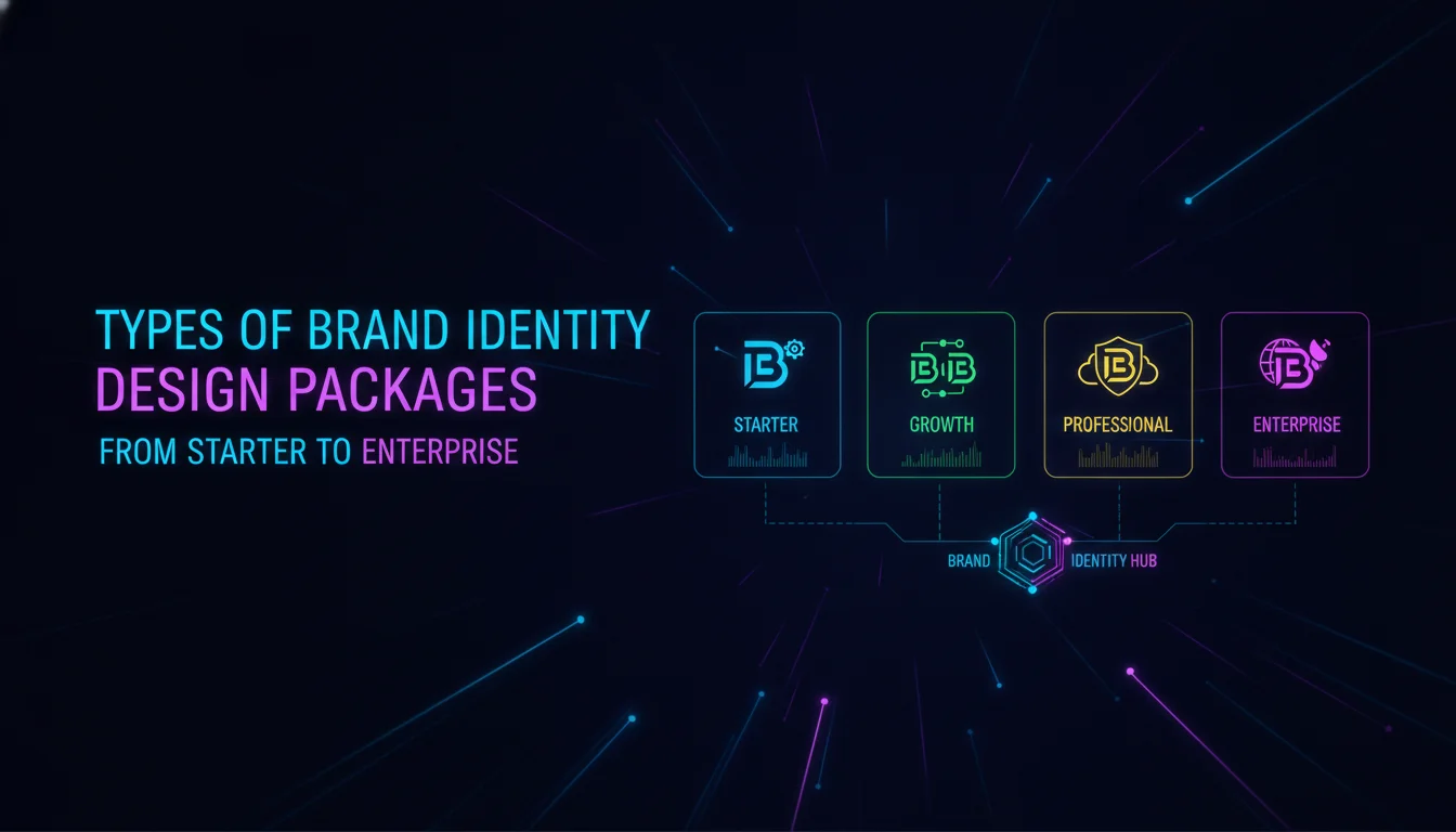 Concept illustration for Types of Brand Identity Design Packages: From Starter to Enterprise