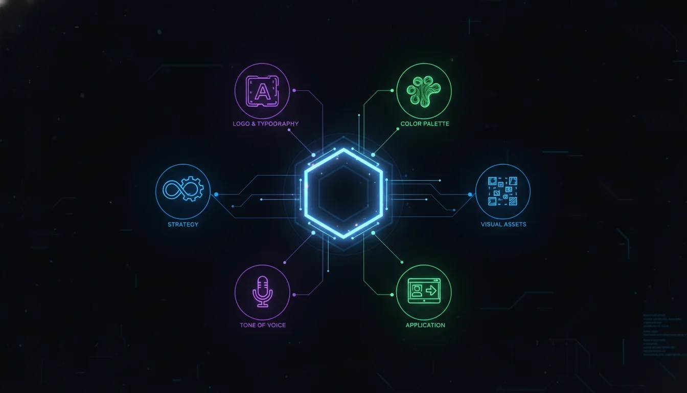 Core Elements of a Brand Identity — illustrated overview