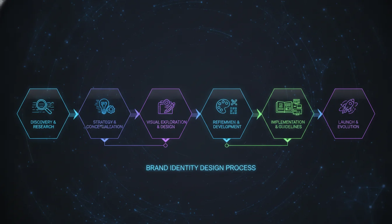 Concept illustration for Step-by-Step Brand Identity Design Process