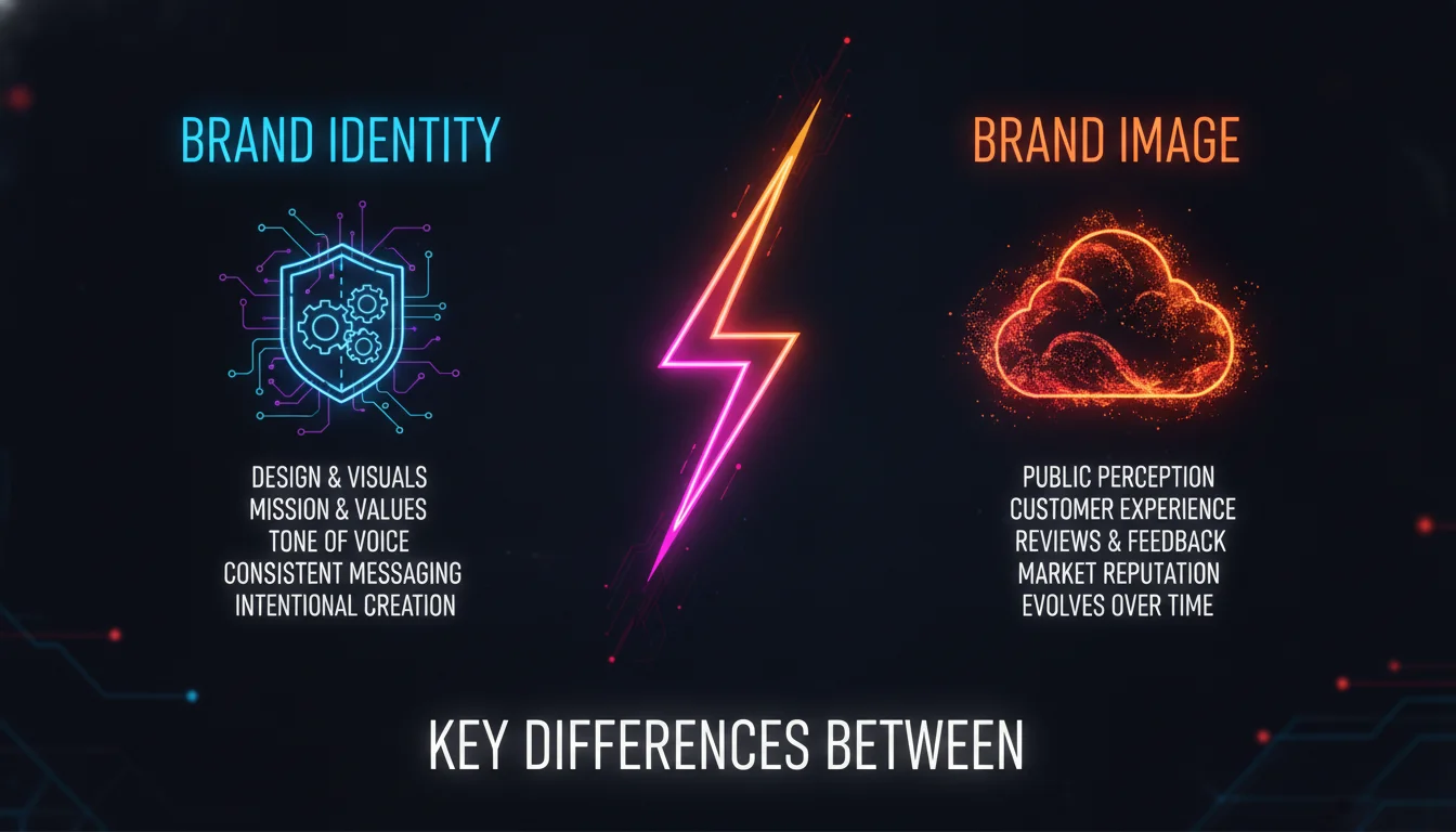Concept illustration for Key Differences Between Brand Identity and Brand Image