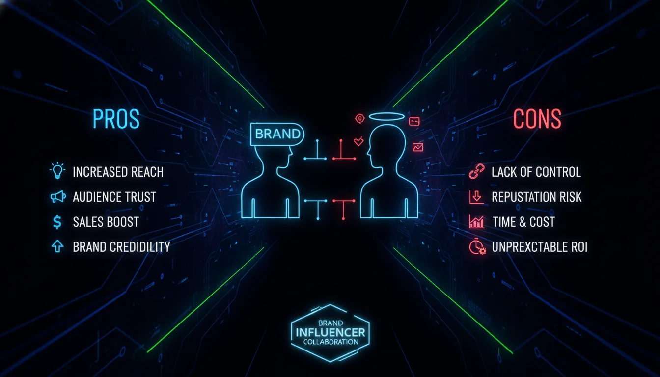 Visual guide to Pros and Cons of Brand Influencer Collaboration