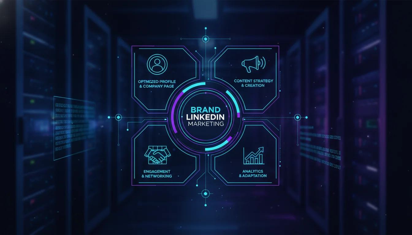 Visual guide to Core Components of a Brand LinkedIn Marketing Strategy