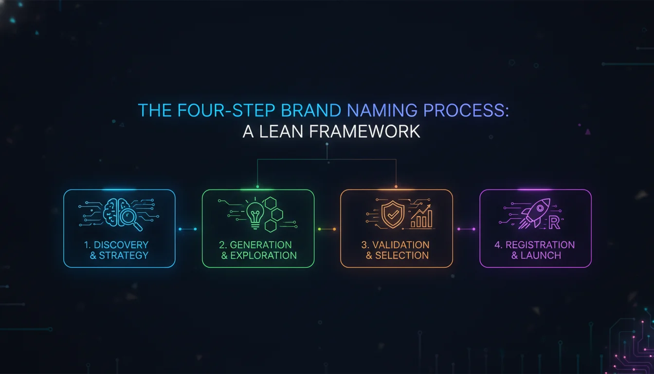 Concept illustration for The Four-Step Brand Naming Process: A Lean Framework