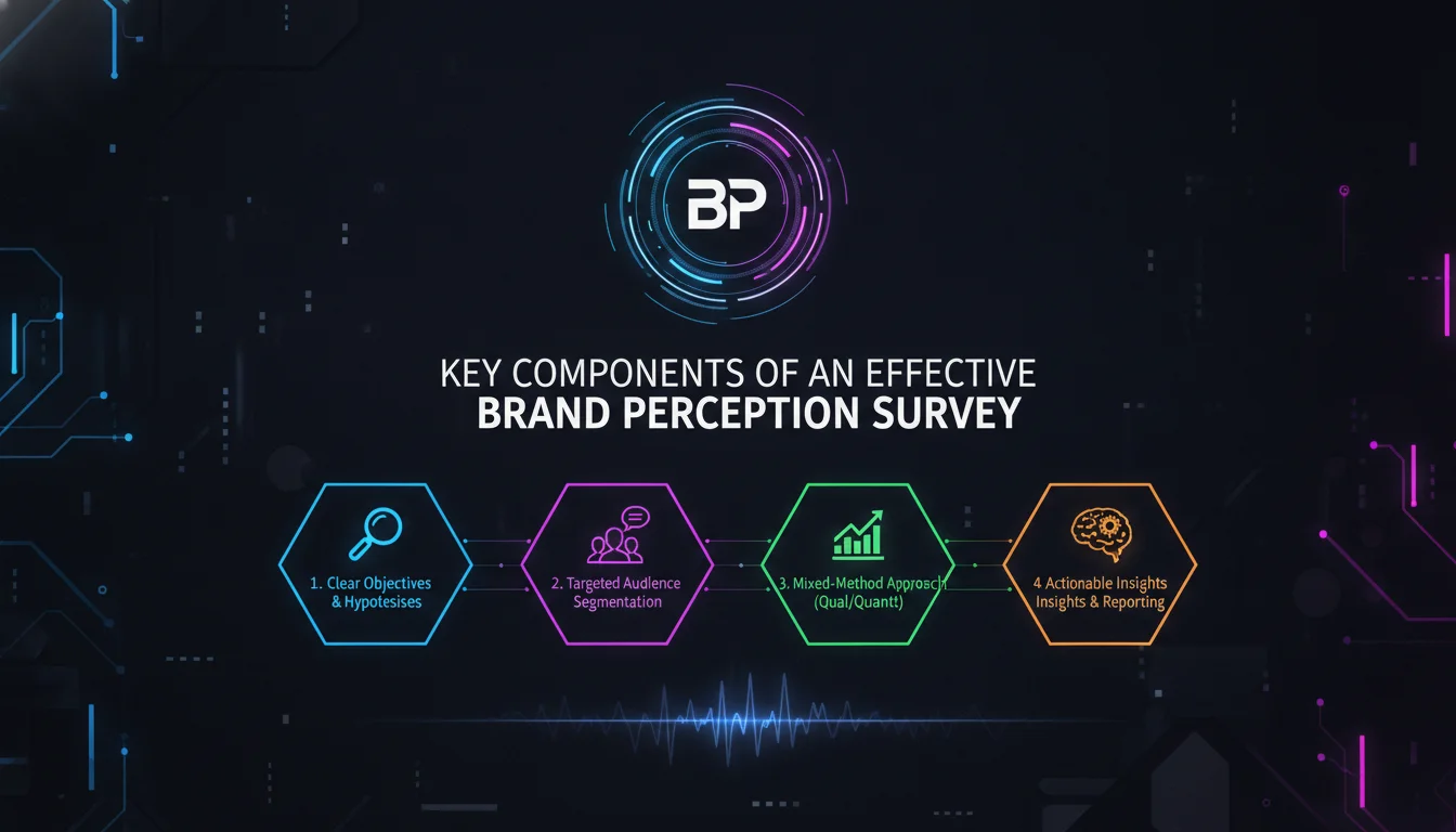 Visual guide to Key Components of an Effective Brand Perception Survey