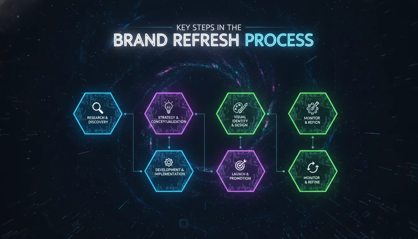 Concept illustration for Key Steps in the Brand Refresh Process