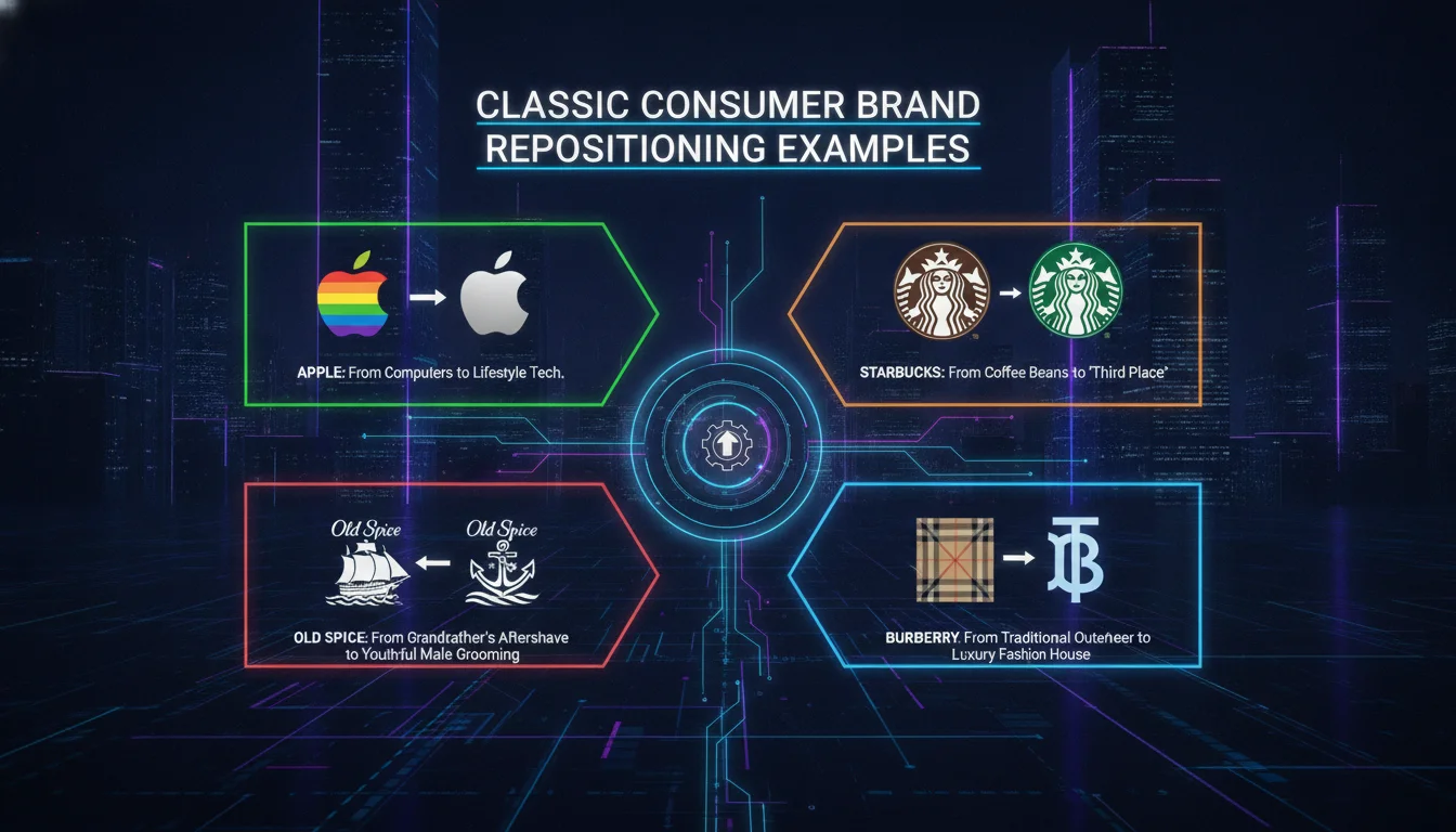 Visual guide to Classic Consumer Brand Repositioning Examples