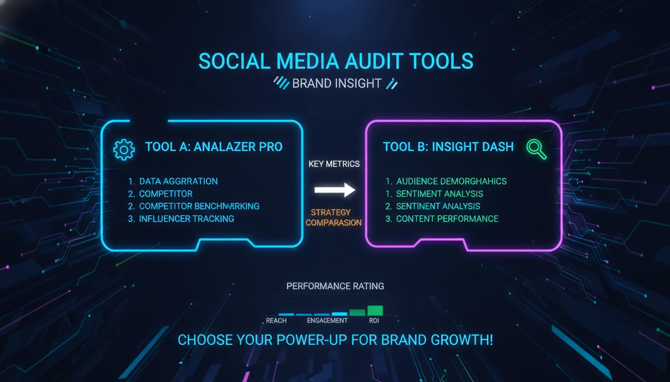 Concept illustration for Comparison of Social Media Audit Tools