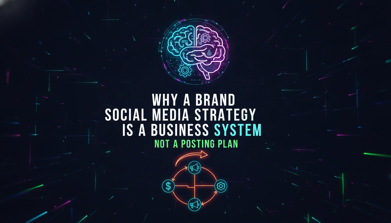 Visual guide to Why a Brand Social Media Strategy Is a Business System, Not a Posting Plan