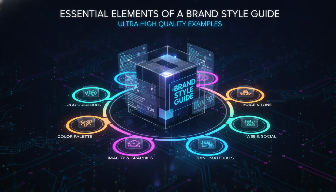 Essential Elements of a Brand Style Guide — illustrated overview