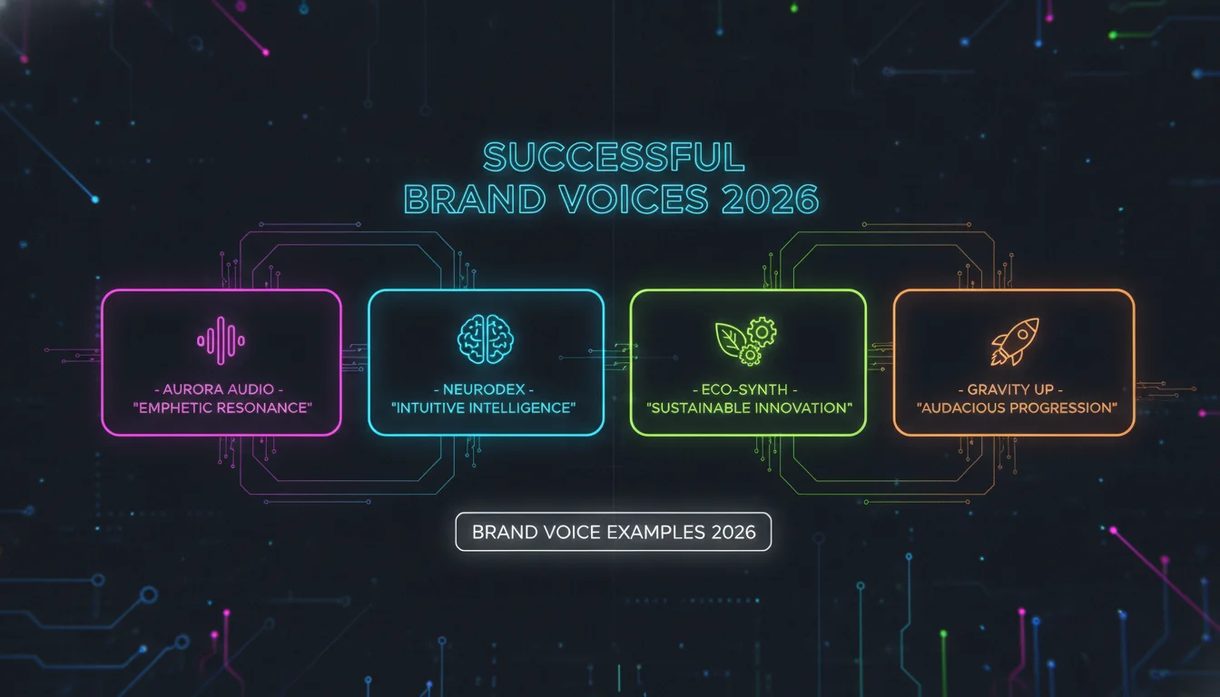 Concept illustration for Examples of Successful Brand Voices in 2026
