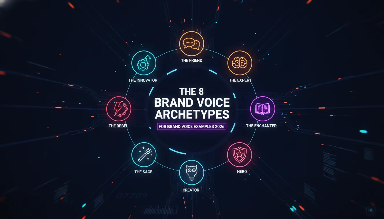 Visual guide to The 8 Brand Voice Archetypes