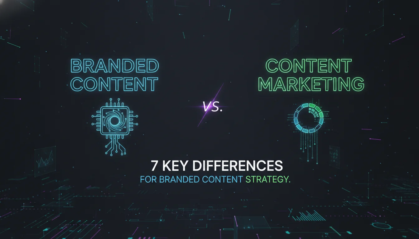 Concept illustration for Branded Content vs. Content Marketing: 7 Key Differences