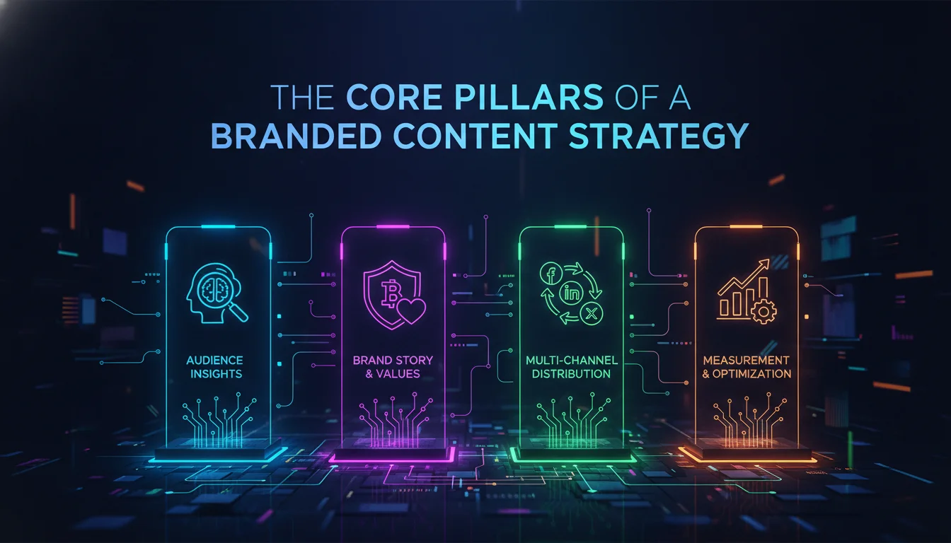 The Core Pillars of a Branded Content Strategy — illustrated overview