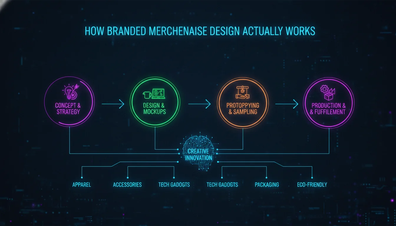 Visual guide to How Branded Merchandise Design Actually Works