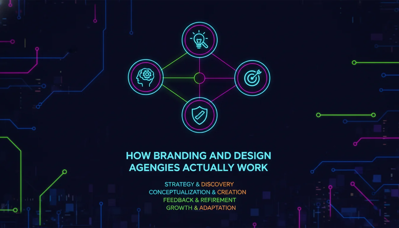 How Branding and Design Agencies Actually Work — illustrated overview