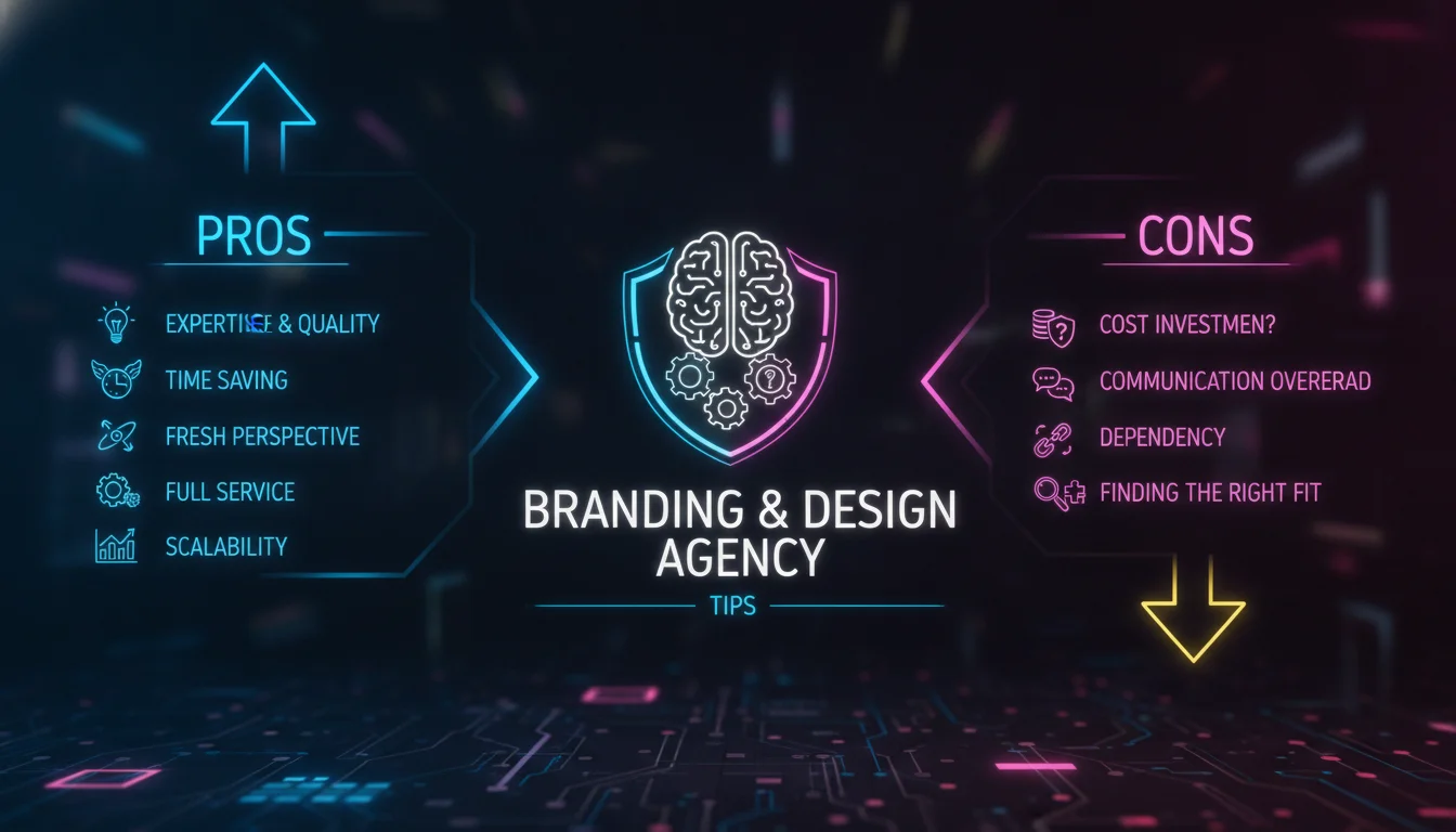 Visual guide to Pros and Cons of Working With a Branding and Design Agency