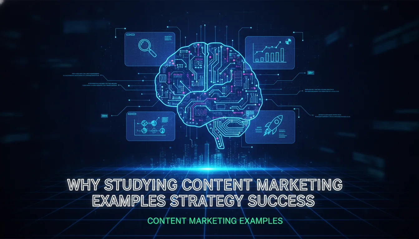 Why Studying Content Marketing Examples Drives Strategy Success — illustrated overview