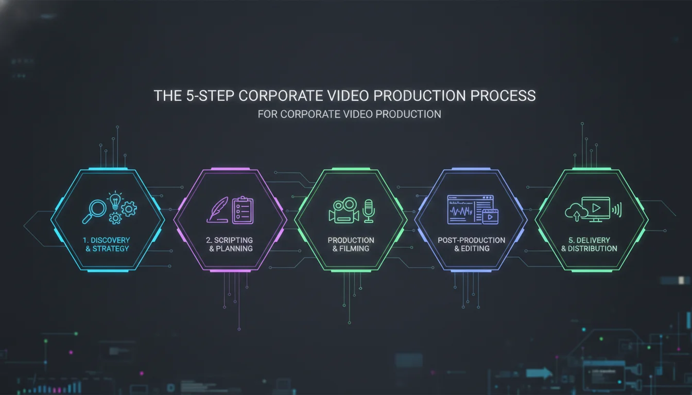 Visual guide to The 5-Step Corporate Video Production Process