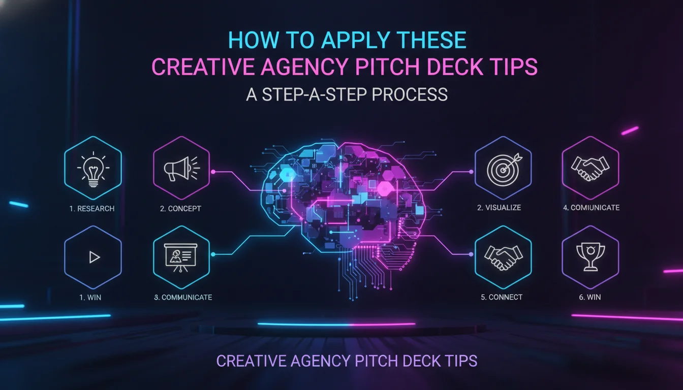 Concept illustration for How to Apply These Creative Agency Pitch Deck Tips: A Step-by-Step Process
