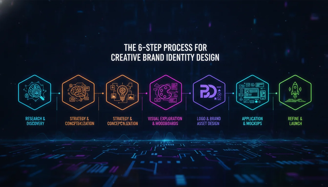 Concept illustration for The 6-Step Process for Creative Brand Identity Design