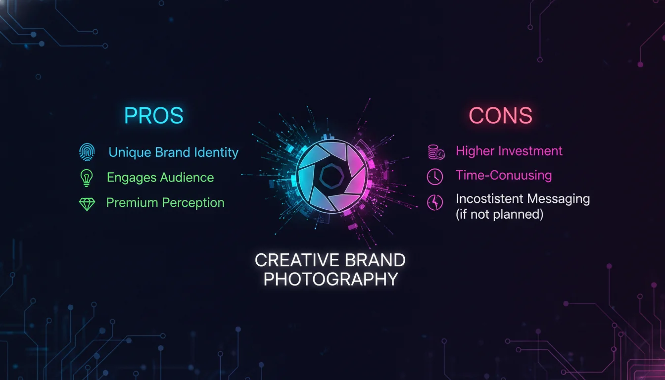 Visual guide to Pros and Cons of Creative Brand Photography