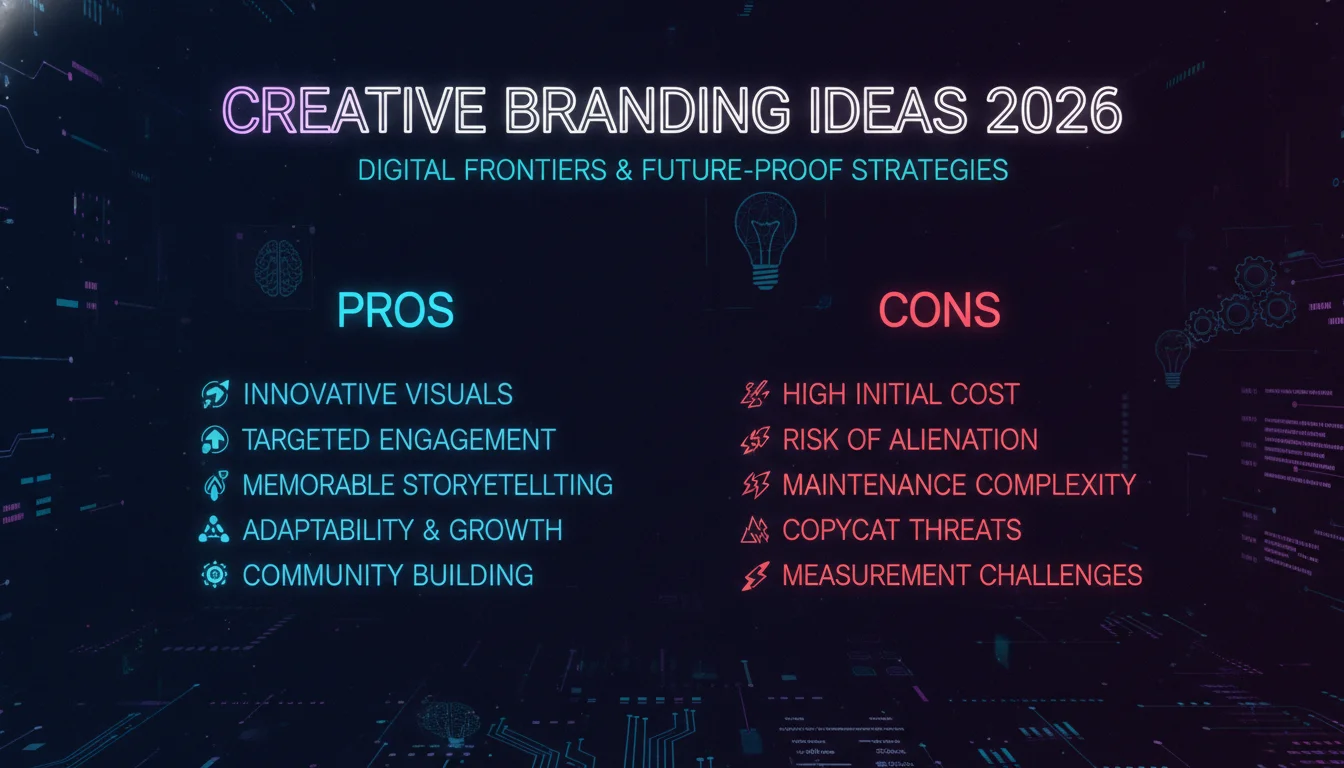 Concept illustration for Pros and Cons of Creative Branding Ideas 2026