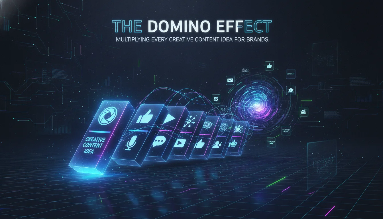 Concept illustration for The Domino Effect: Multiplying Every Creative Content Idea