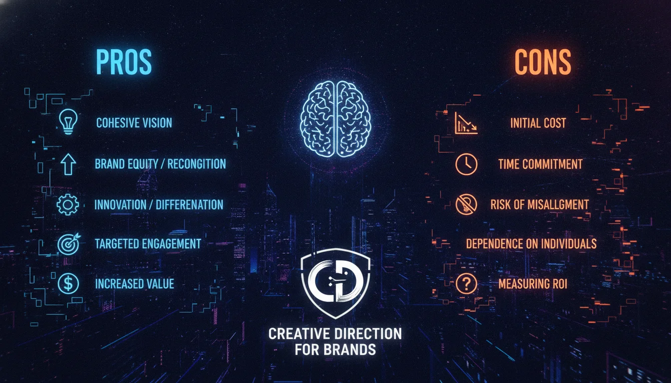 Visual guide to Pros and Cons of Investing in Creative Direction for Brands