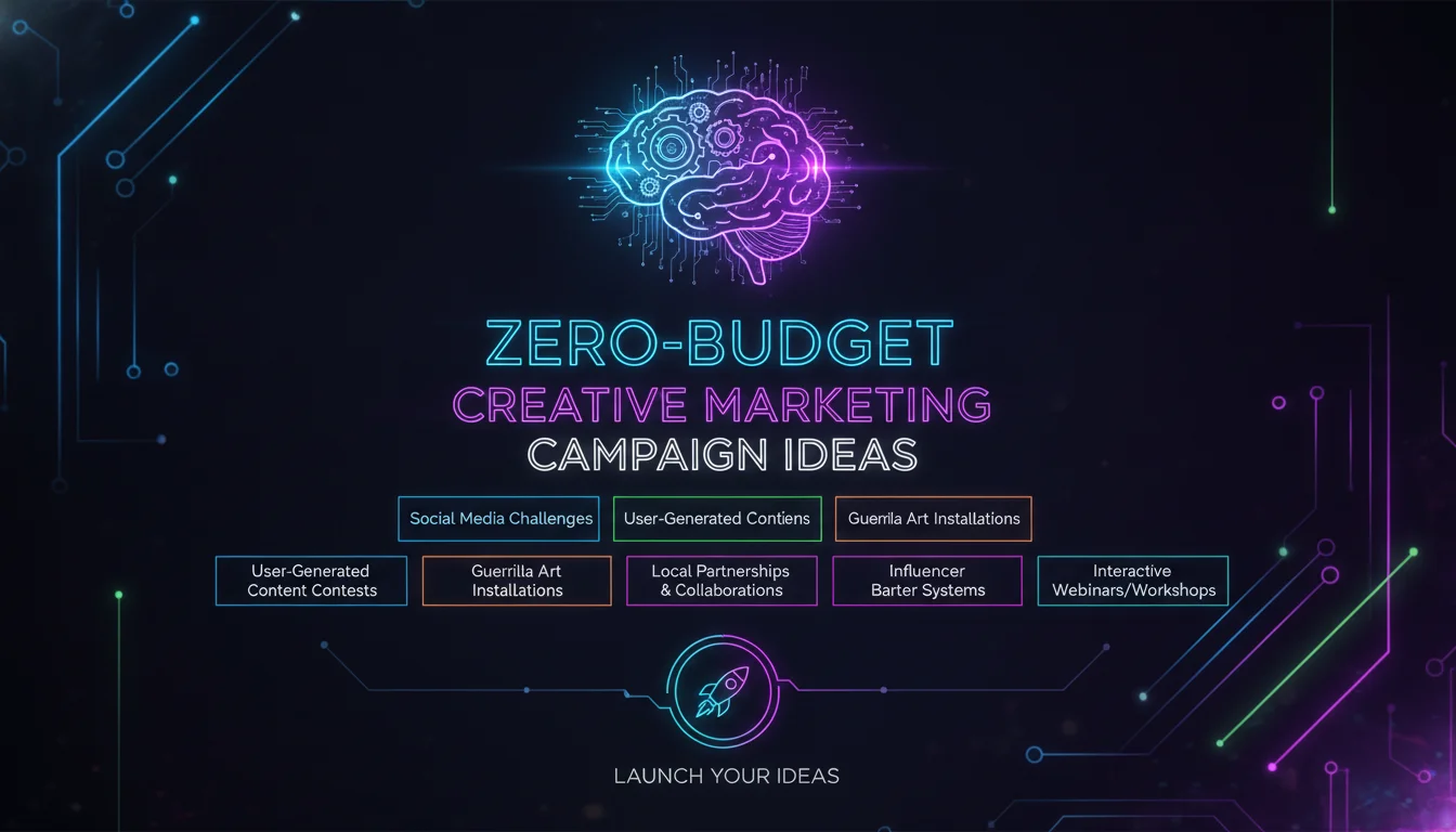 Concept illustration for Zero-Budget Creative Marketing Campaign Ideas