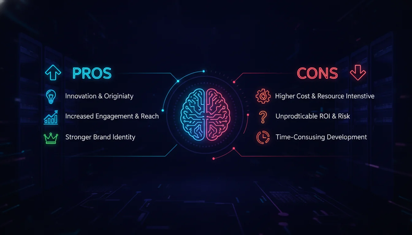 Visual guide to Pros and Cons of Running Creative Marketing Campaigns