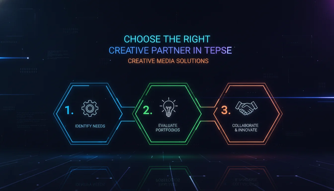 Visual guide to Choose the Right Creative Partner in Three Steps