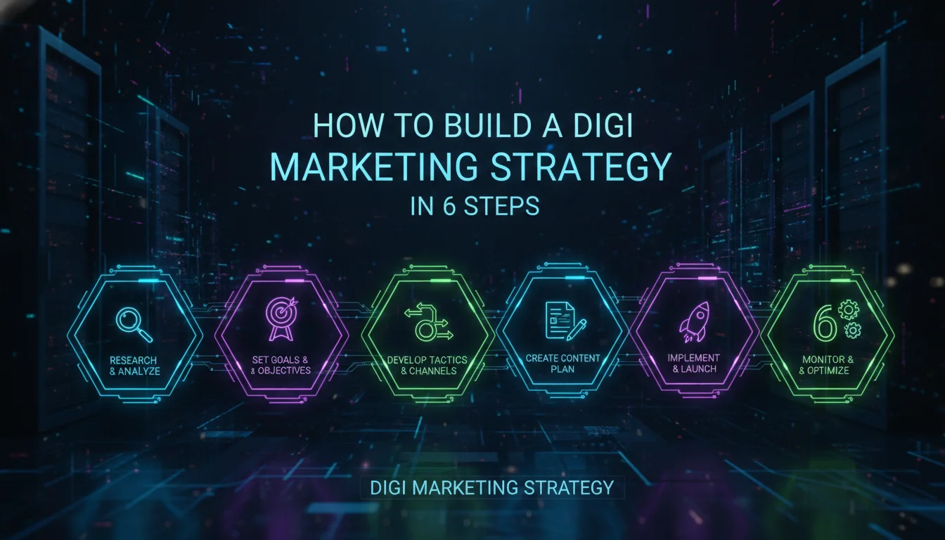 Visual guide to How to Build a Digi Marketing Strategy in 6 Steps