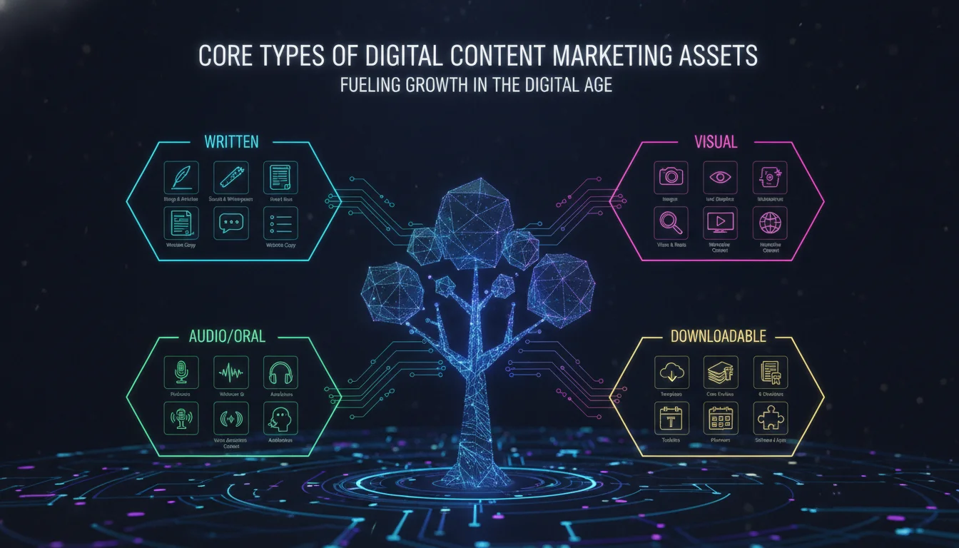 Visual guide to Core Types of Digital Content Marketing Assets