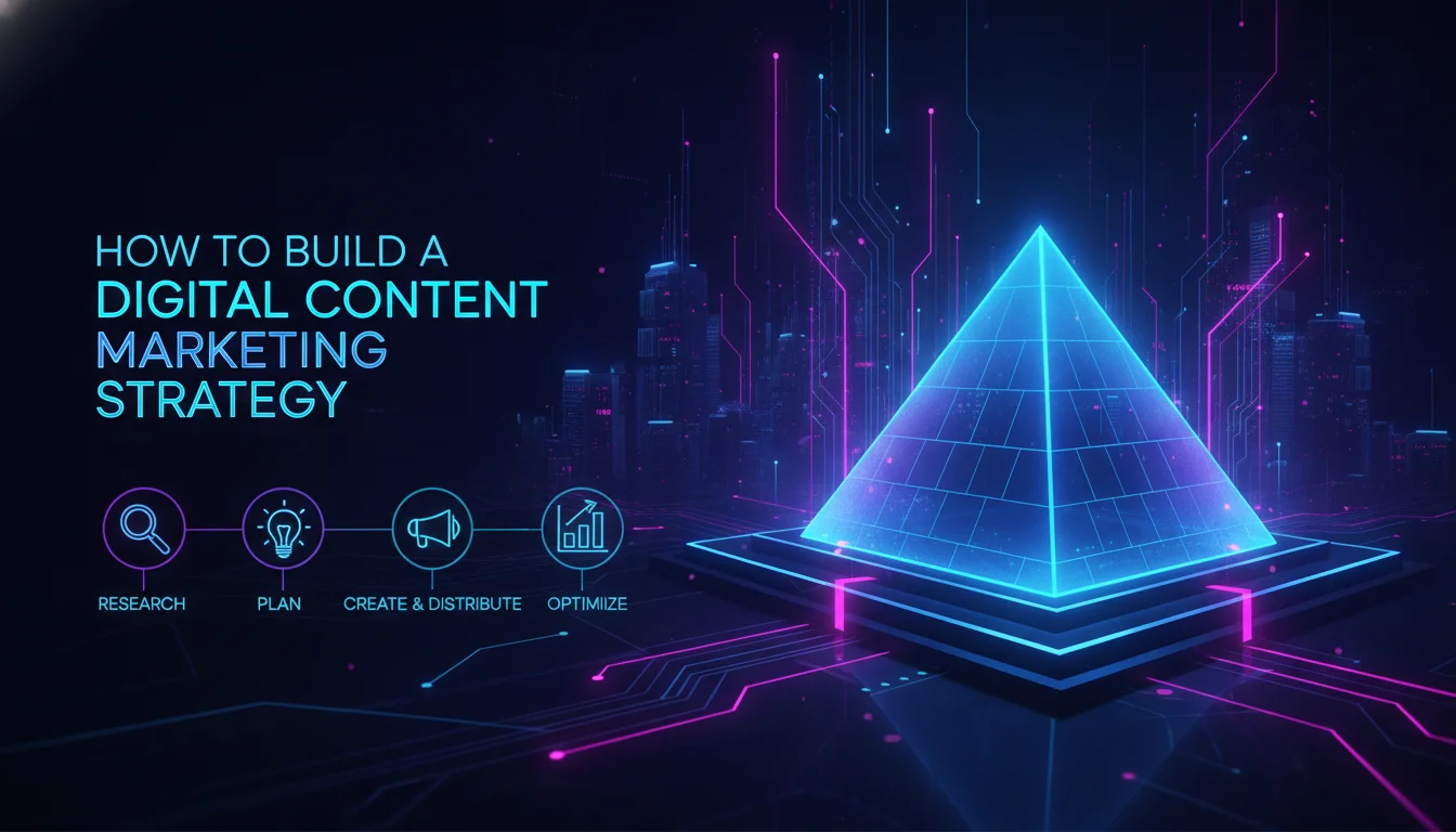 Concept illustration for How to Build a Digital Content Marketing Strategy