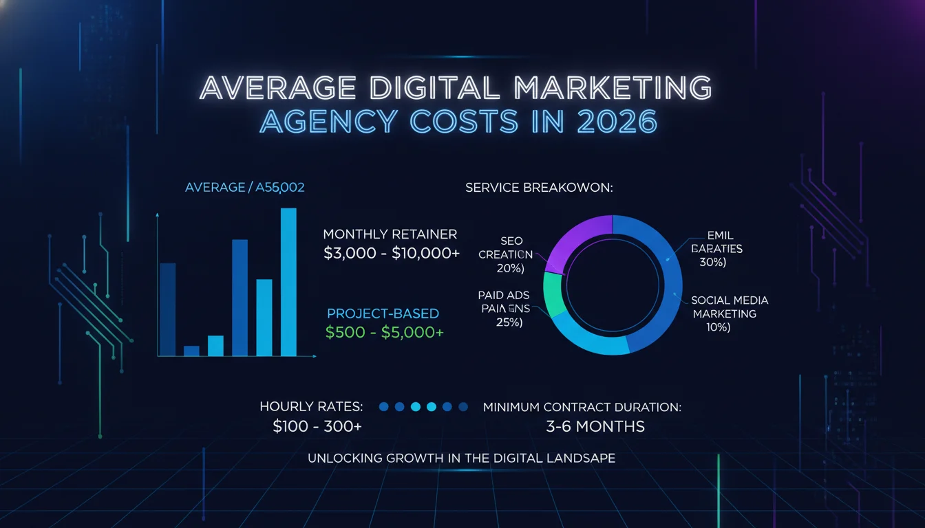 Visual guide to Average Digital Marketing Agency Costs in 2026