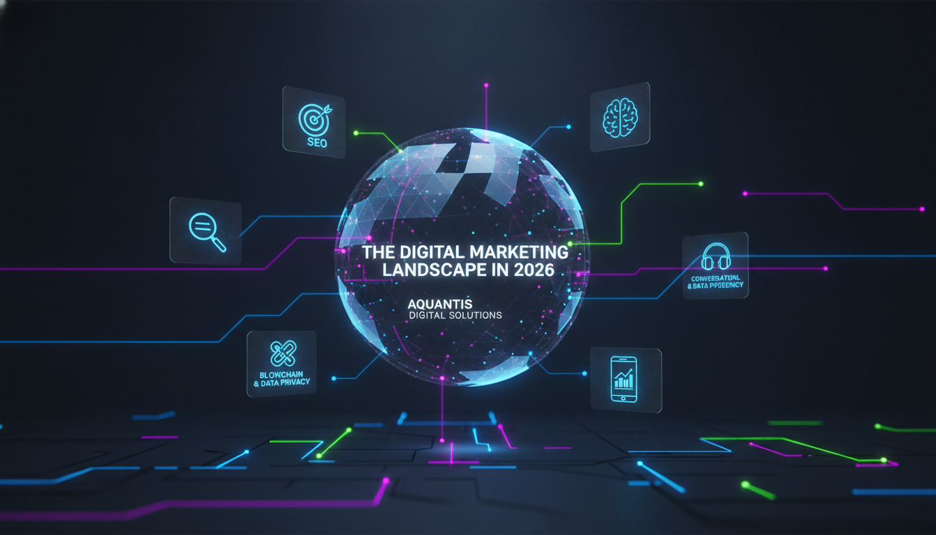 The Digital Marketing Landscape in 2026 — illustrated overview