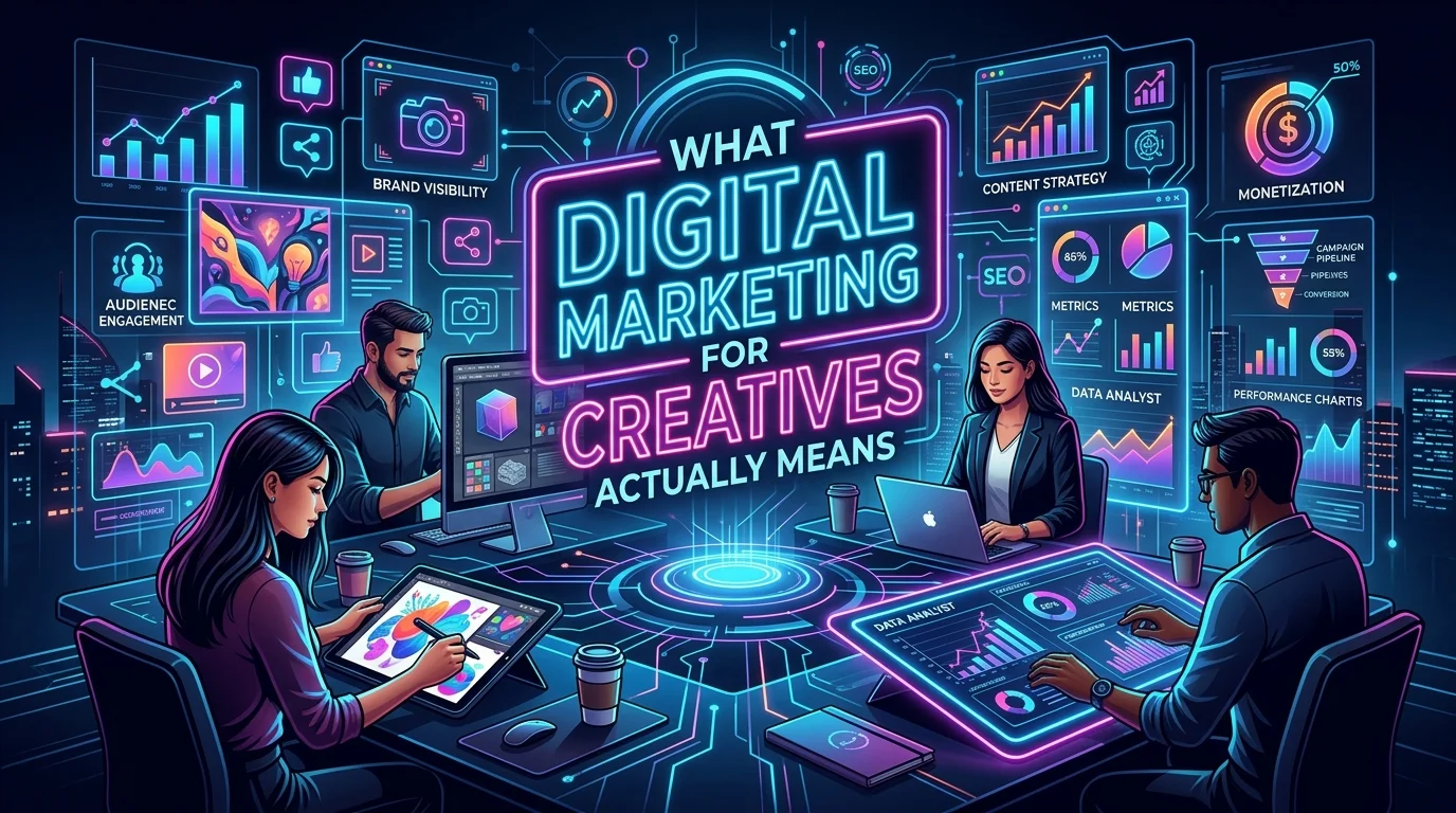 Illustration of What Digital Marketing for Creatives Actually Means