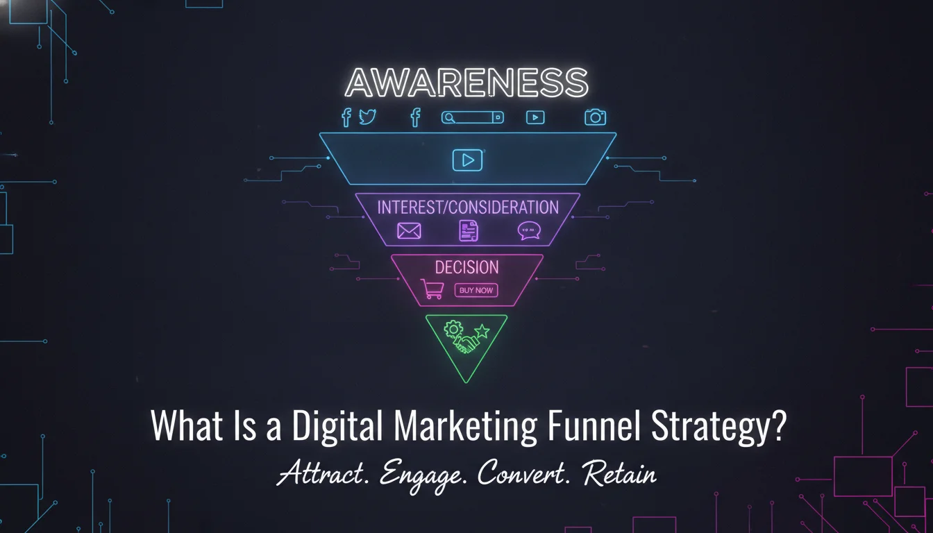 Illustration of What Is a Digital Marketing Funnel Strategy?