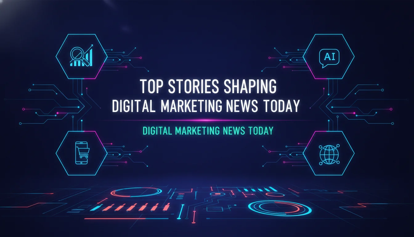 Top Stories Shaping Digital Marketing News Today — illustrated overview