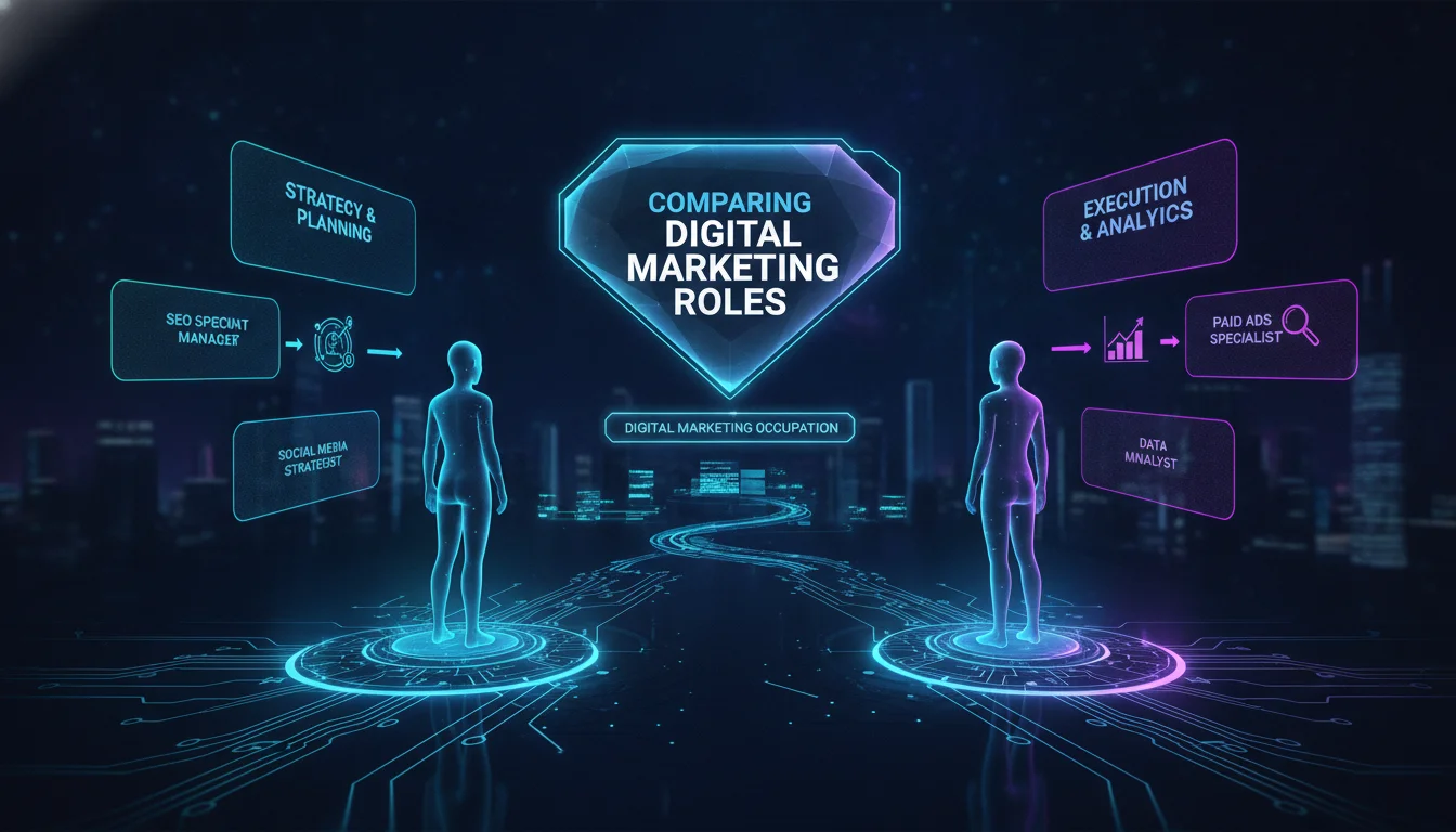 Visual guide to Comparing Digital Marketing Roles